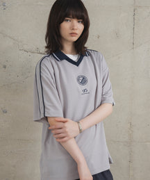フロントプリント サイドライン ユニフォーム半袖Tシャツ