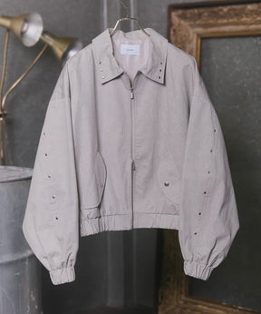 Peach Brushed Studded Blouson / ピーチ起毛スタッズブルゾン