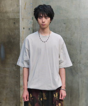 プレーティング 裾ドローコード 半袖Tシャツ