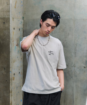 ビッグシルエット プレーティング グラフィック プリント 半袖Tシャツ