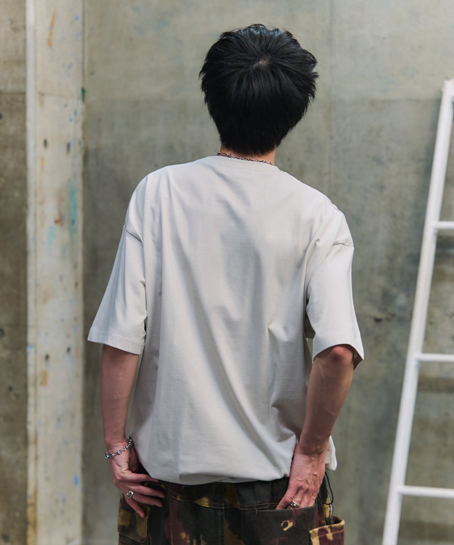 プレーティング 裾ドローコード 半袖Tシャツ