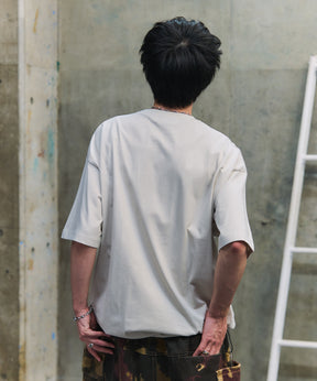 プレーティング 裾ドローコード 半袖Tシャツ