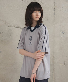 フロントプリント サイドライン ユニフォーム半袖Tシャツ