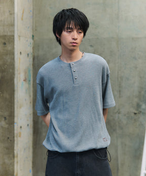 THERMAL DRAWSTRING HENLEY NECK T-SHIRT / サーマル ドローストリング ヘンリーネックTシャツ