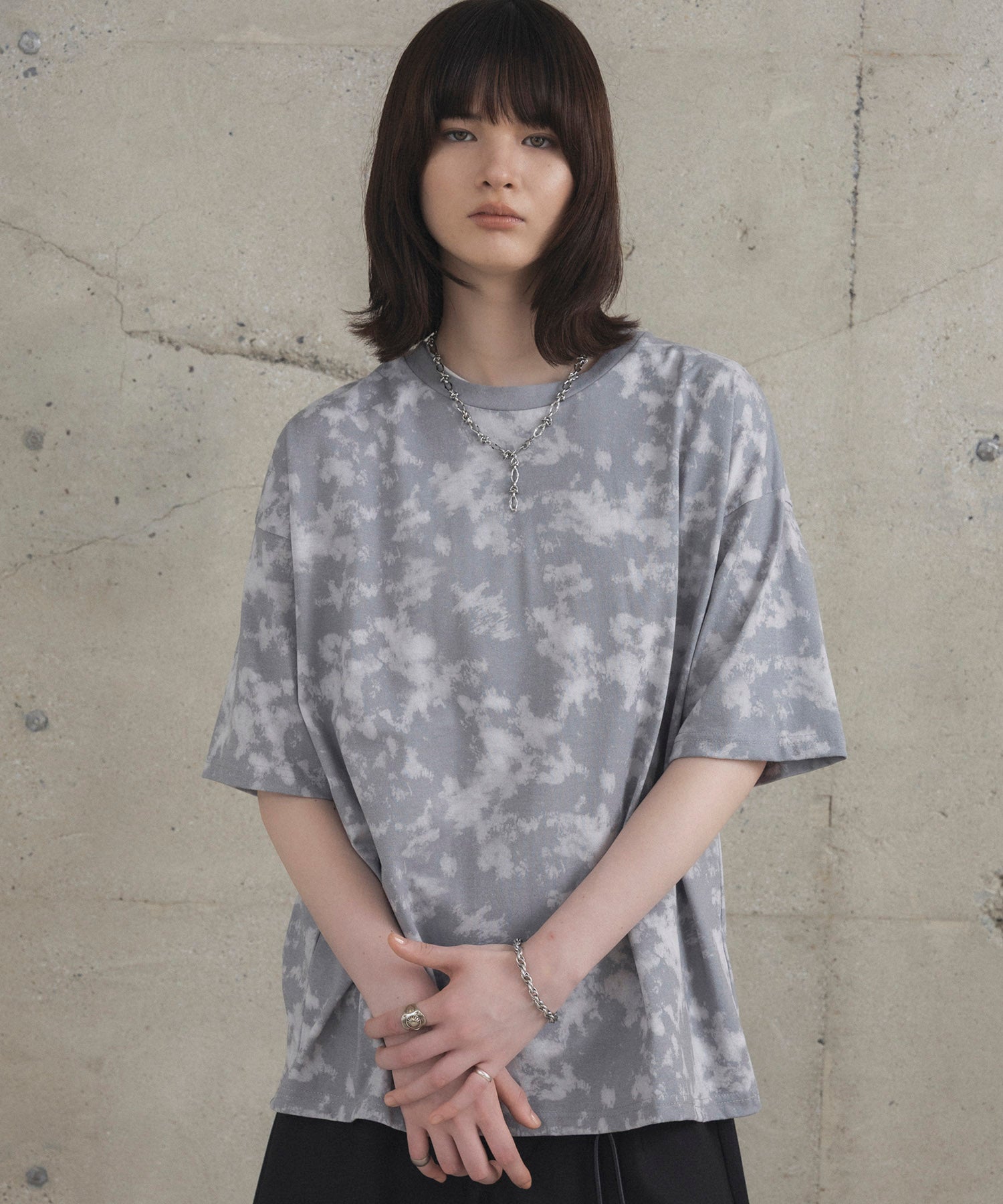 ビックシルエット 総柄プリント 半袖Ｔシャツ