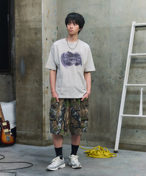 ビッグシルエット プレーティング 半袖Tシャツ グラフィック プリント