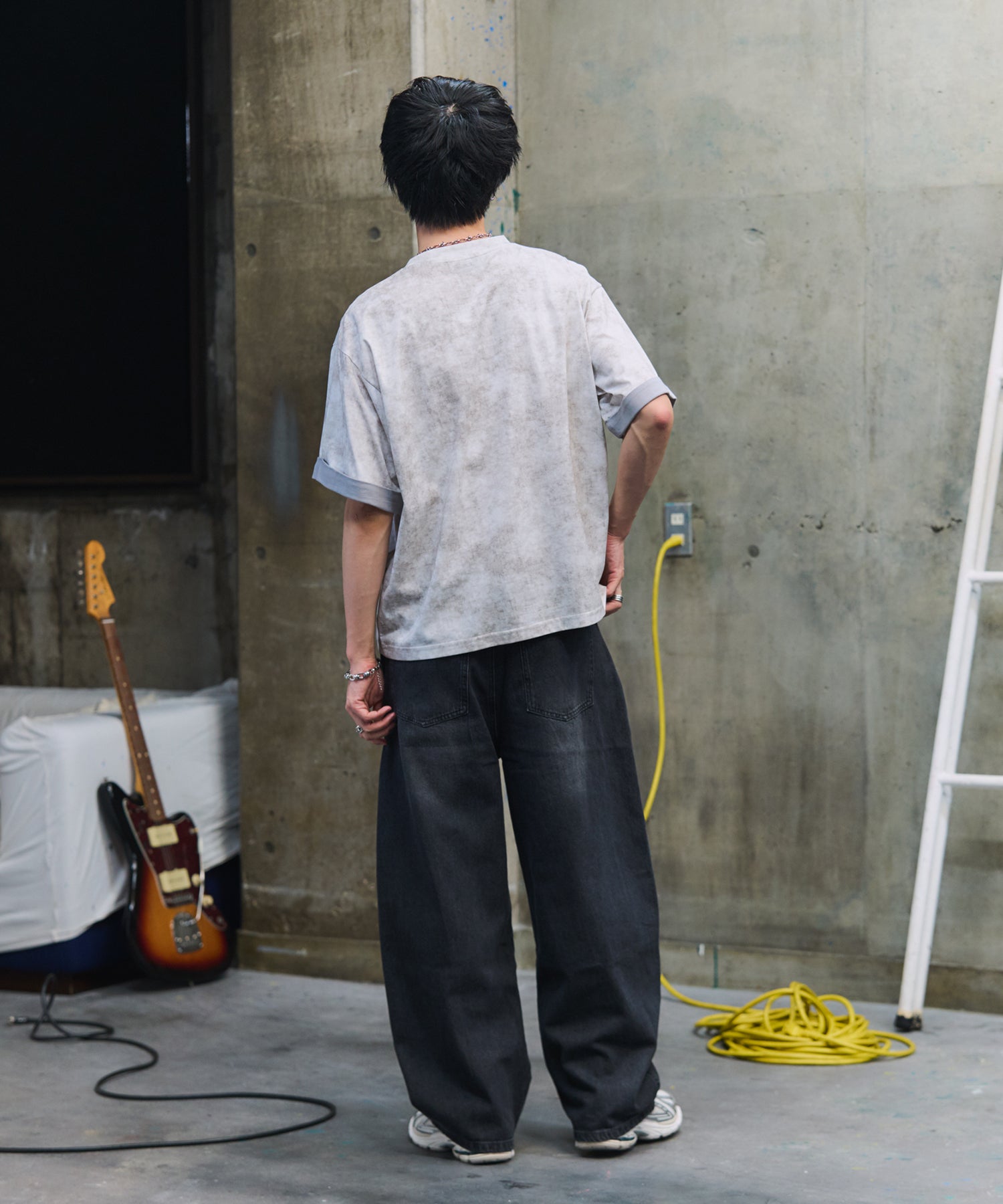 SLEEVE LAYERED LOOSE T-SHIRT / レイヤード ルーズTシャツ