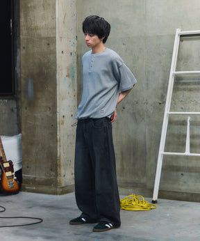 THERMAL DRAWSTRING HENLEY NECK T-SHIRT / サーマル ドローストリング ヘンリーネックTシャツ