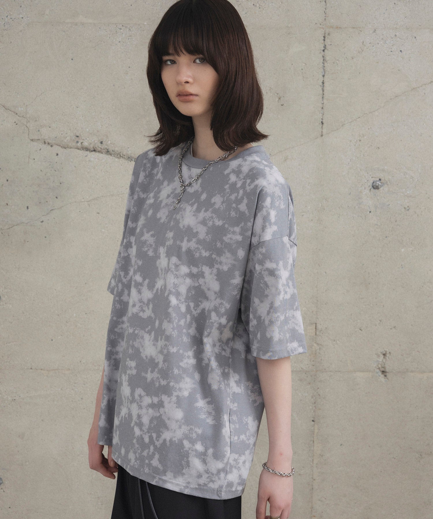 ビックシルエット 総柄プリント 半袖Ｔシャツ
