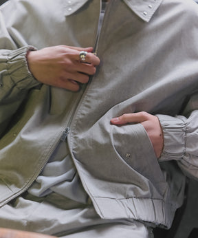 Peach Brushed Studded Blouson / ピーチ起毛スタッズブルゾン