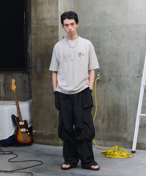 ビッグシルエット プレーティング グラフィック プリント 半袖Tシャツ