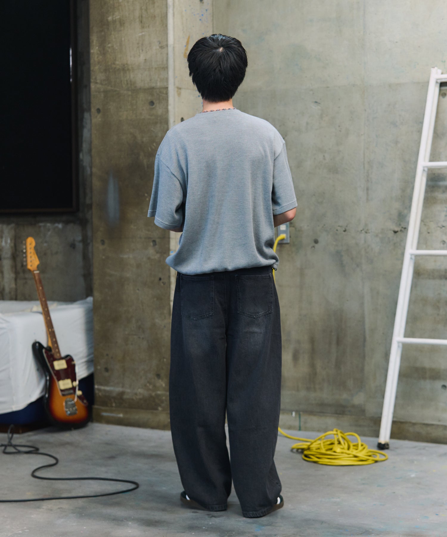 THERMAL DRAWSTRING HENLEY NECK T-SHIRT / サーマル ドローストリング ヘンリーネックTシャツ