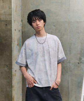 SLEEVE LAYERED LOOSE T-SHIRT / レイヤード ルーズTシャツ