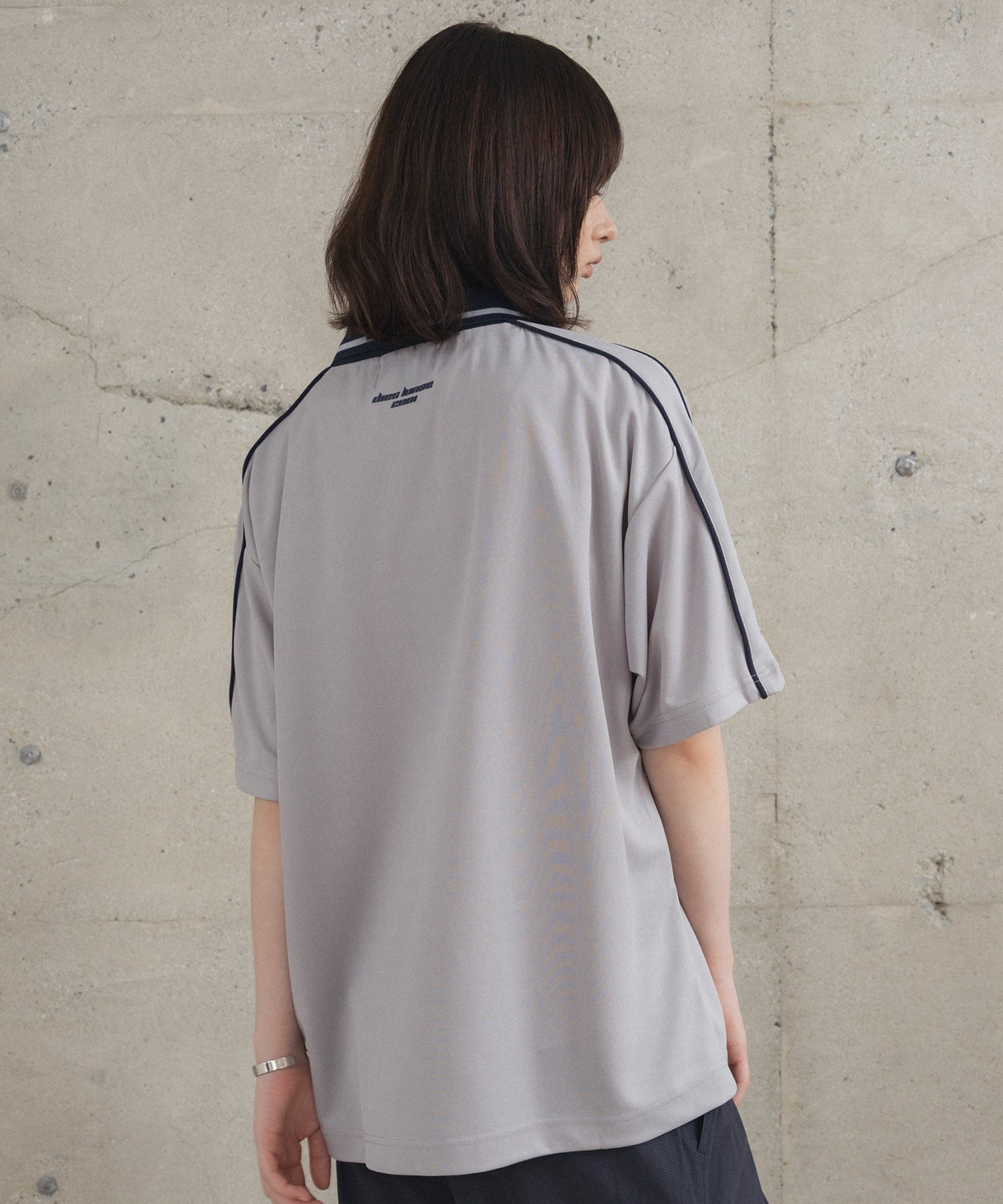 フロントプリント サイドライン ユニフォーム半袖Tシャツ