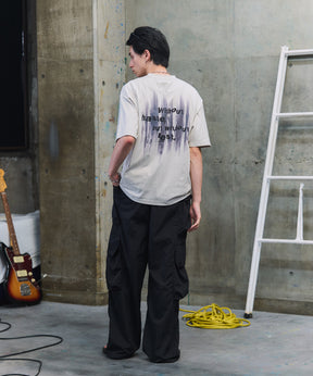 ビッグシルエット プレーティング グラフィック プリント 半袖Tシャツ