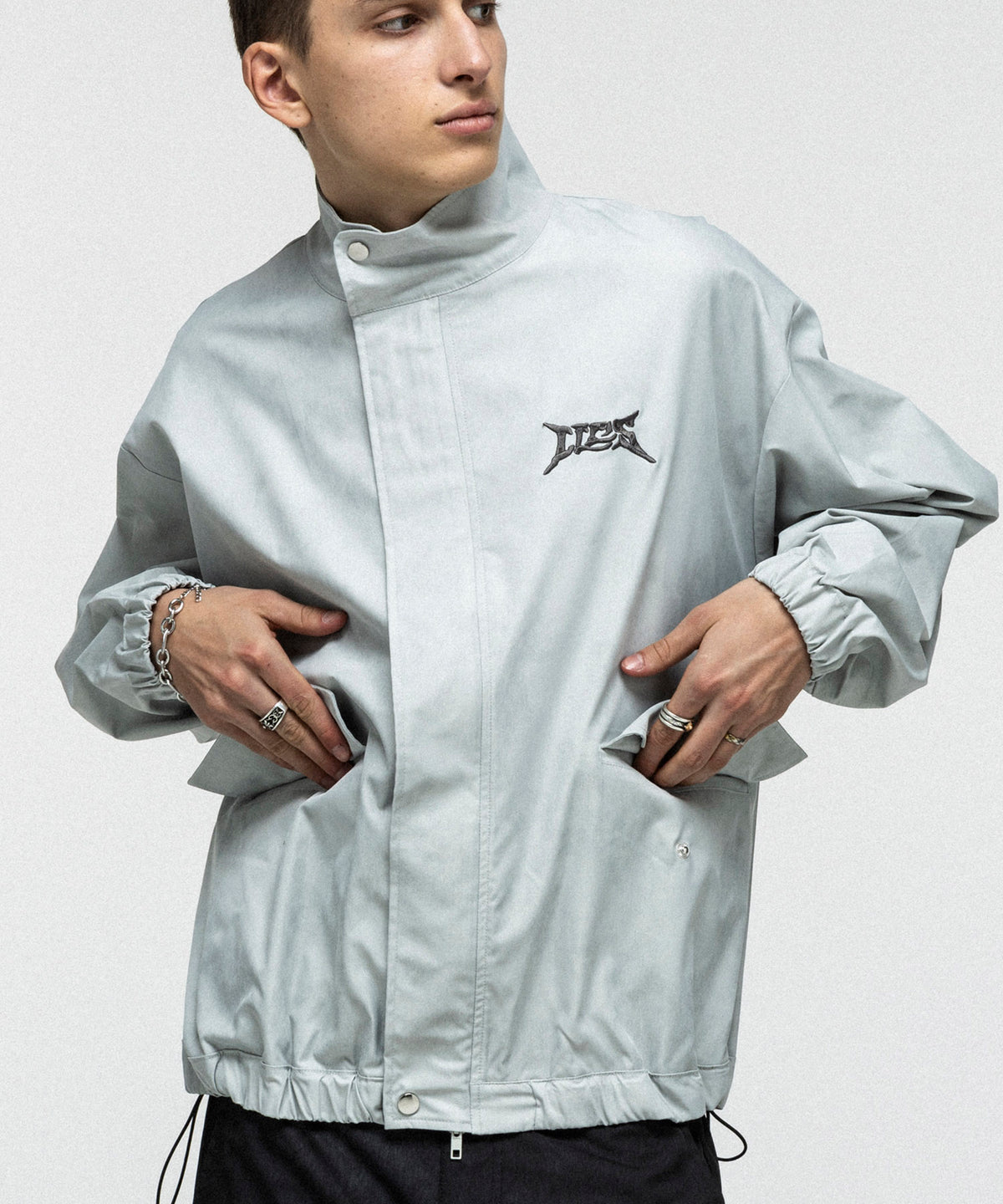 ACID WASH NYRON BLOUSON / アシッドウォッシュナイロンブルゾン