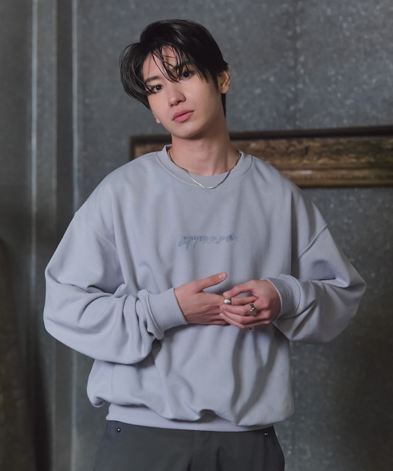 Confirm Logo Embroidery Crew Sweat / "Confirm"ロゴ刺繍クルースウェット