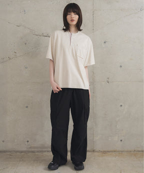 Contrast Color Henley Neck T-shirt / コントラストカラー ヘンリーネックTシャツ