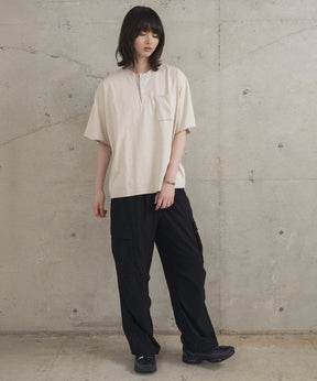 Contrast Color Henley Neck T-shirt / コントラストカラー ヘンリーネックTシャツ