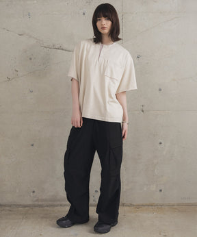Contrast Color Henley Neck T-shirt / コントラストカラー ヘンリーネックTシャツ