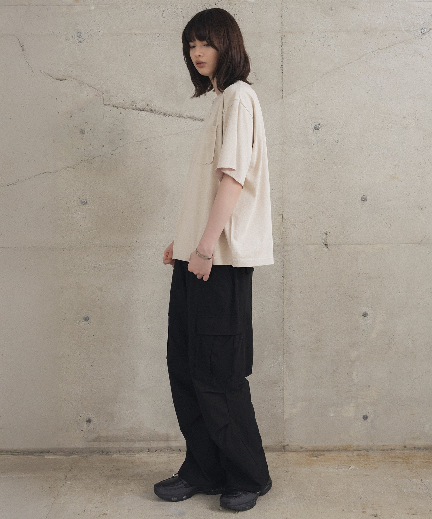 Contrast Color Henley Neck T-shirt / コントラストカラー ヘンリーネックTシャツ