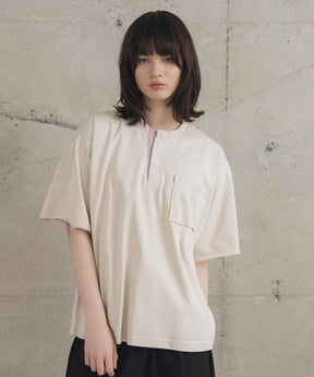 Contrast Color Henley Neck T-shirt / コントラストカラー ヘンリーネックTシャツ