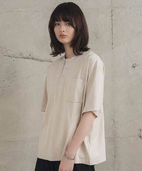 Contrast Color Henley Neck T-shirt / コントラストカラー ヘンリーネックTシャツ