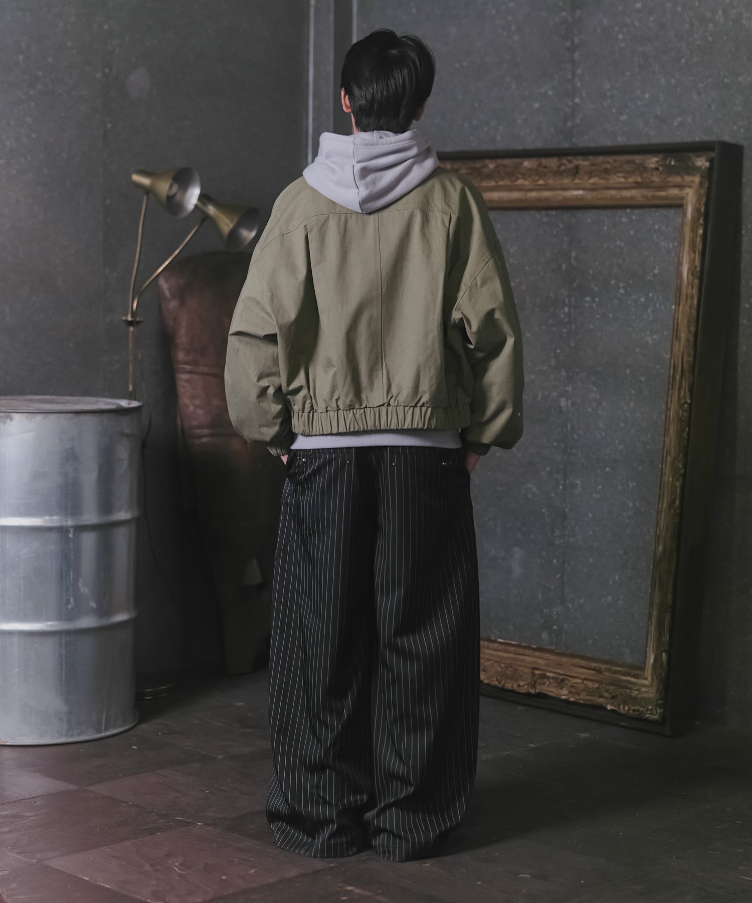 Peach Brushed Studded Blouson / ピーチ起毛スタッズブルゾン