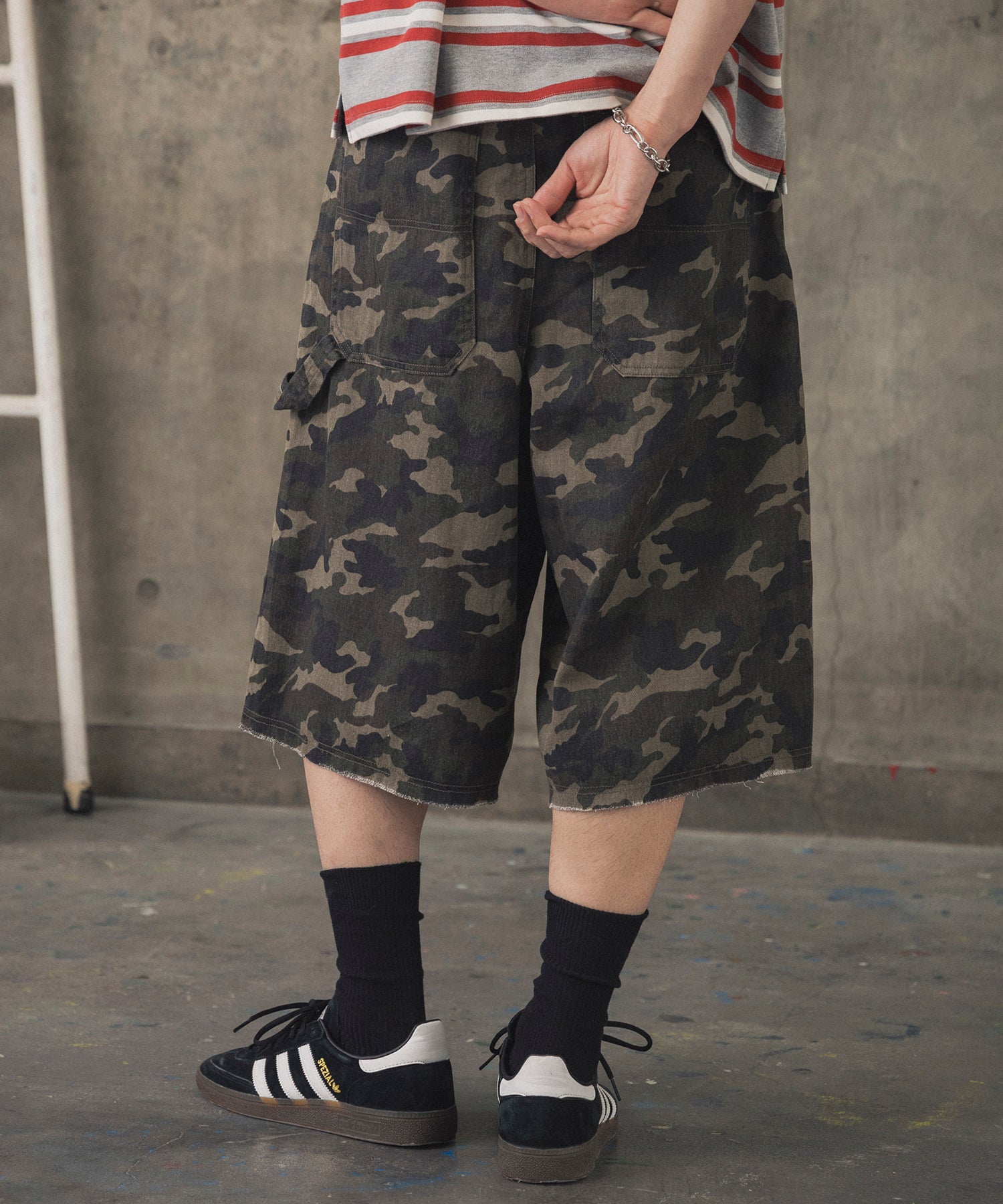 DOUBLE KNEE CURVE SHORTS / ダブルニーカーブショーツ