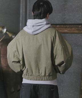 Peach Brushed Studded Blouson / ピーチ起毛スタッズブルゾン