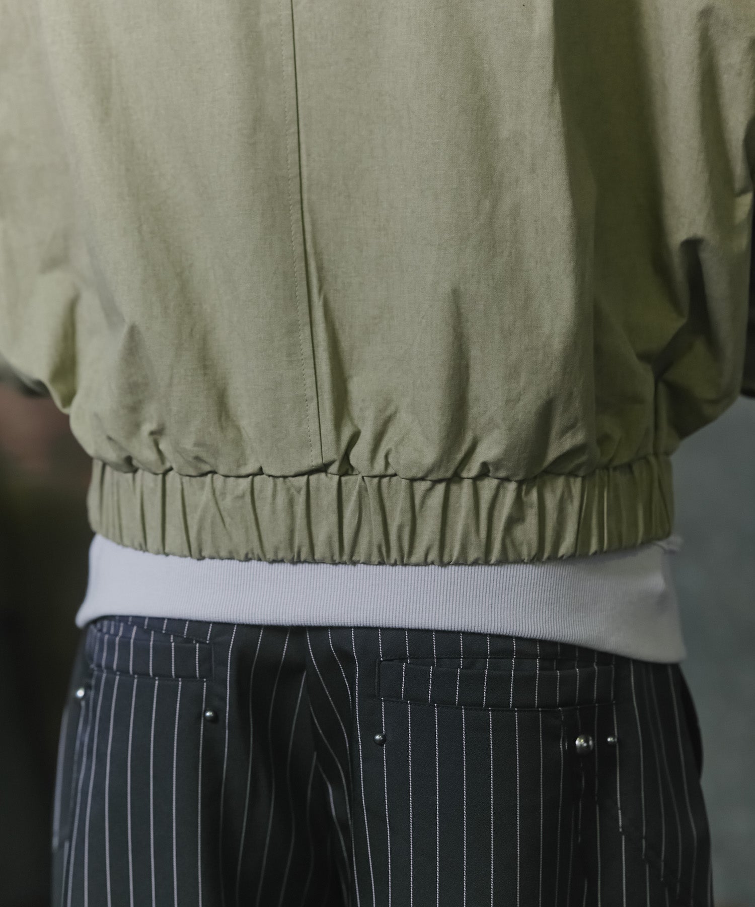 Peach Brushed Studded Blouson / ピーチ起毛スタッズブルゾン