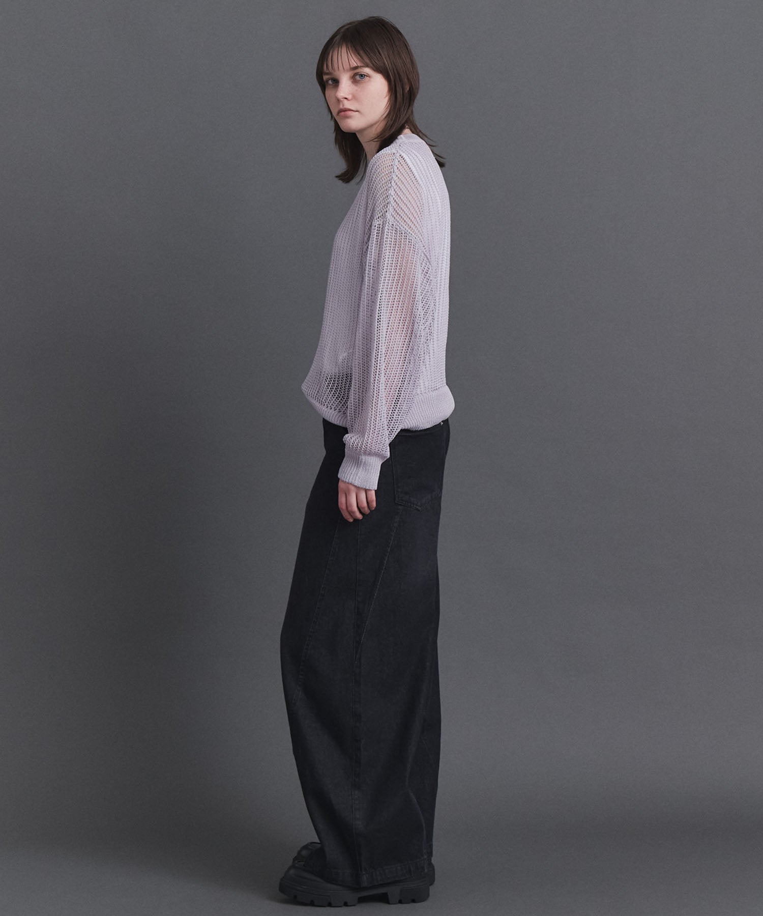 Basic Sheer Knit Pullover / ベーシック シアーニットプルオーバー