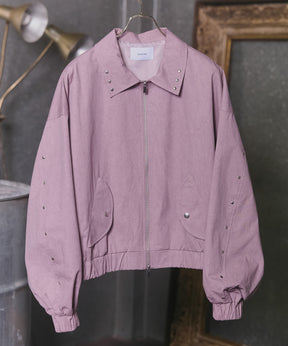 Peach Brushed Studded Blouson / ピーチ起毛スタッズブルゾン