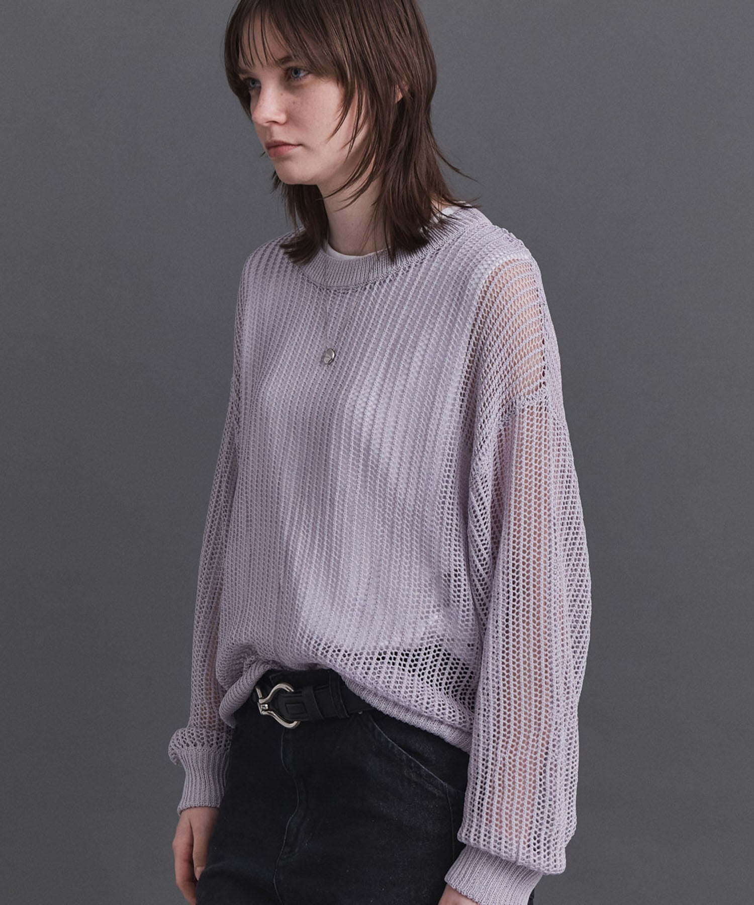 Basic Sheer Knit Pullover / ベーシック シアーニットプルオーバー