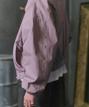 Peach Brushed Studded Blouson / ピーチ起毛スタッズブルゾン