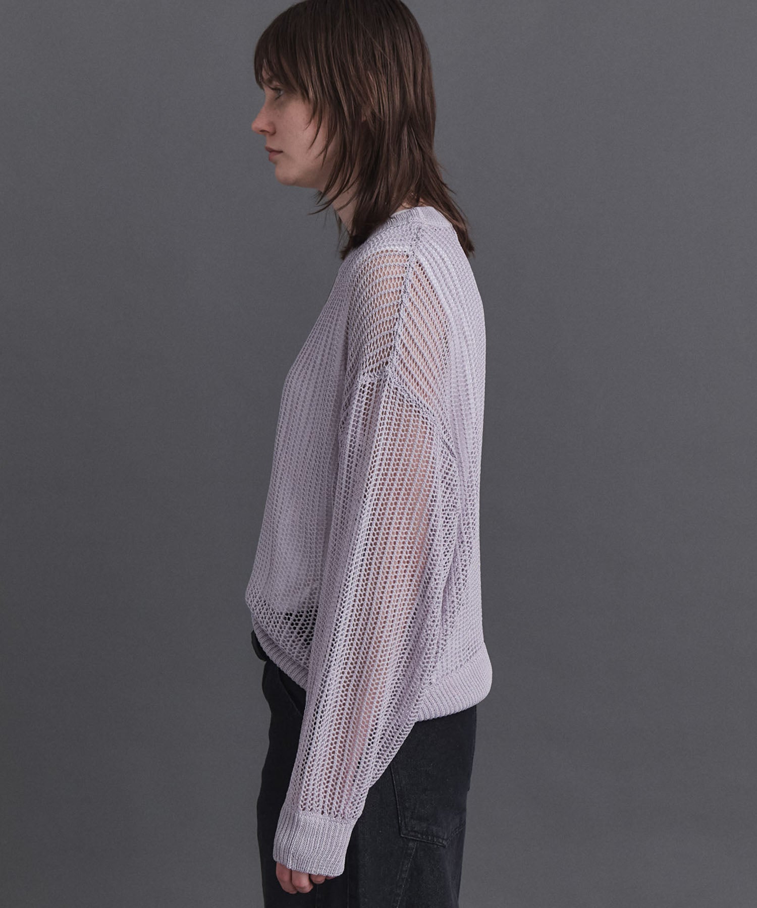 Basic Sheer Knit Pullover / ベーシック シアーニットプルオーバー