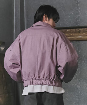 Peach Brushed Studded Blouson / ピーチ起毛スタッズブルゾン