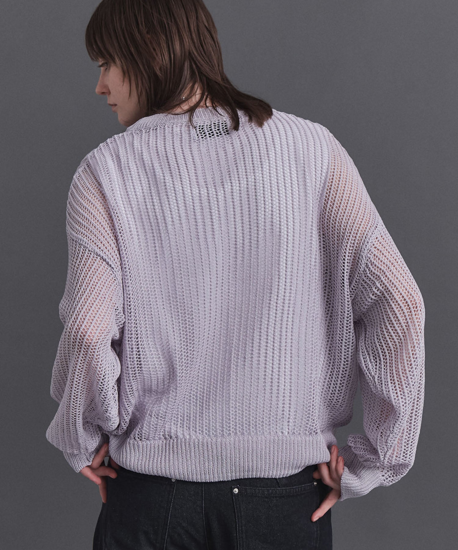 Basic Sheer Knit Pullover / ベーシック シアーニットプルオーバー