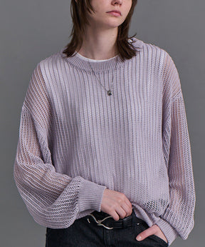Basic Sheer Knit Pullover / ベーシック シアーニットプルオーバー