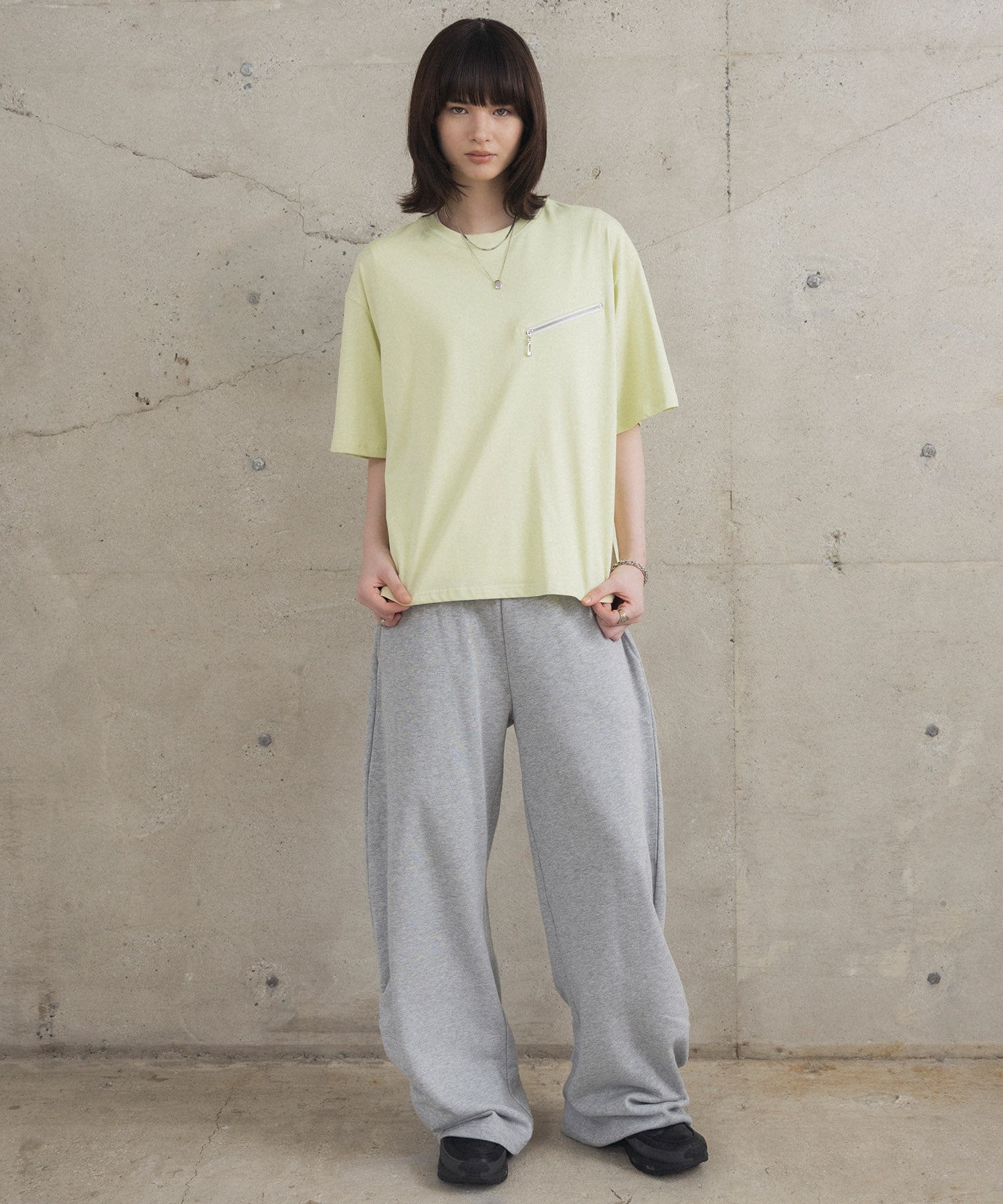 Zip-detail Tee / ジップディテールTシャツ