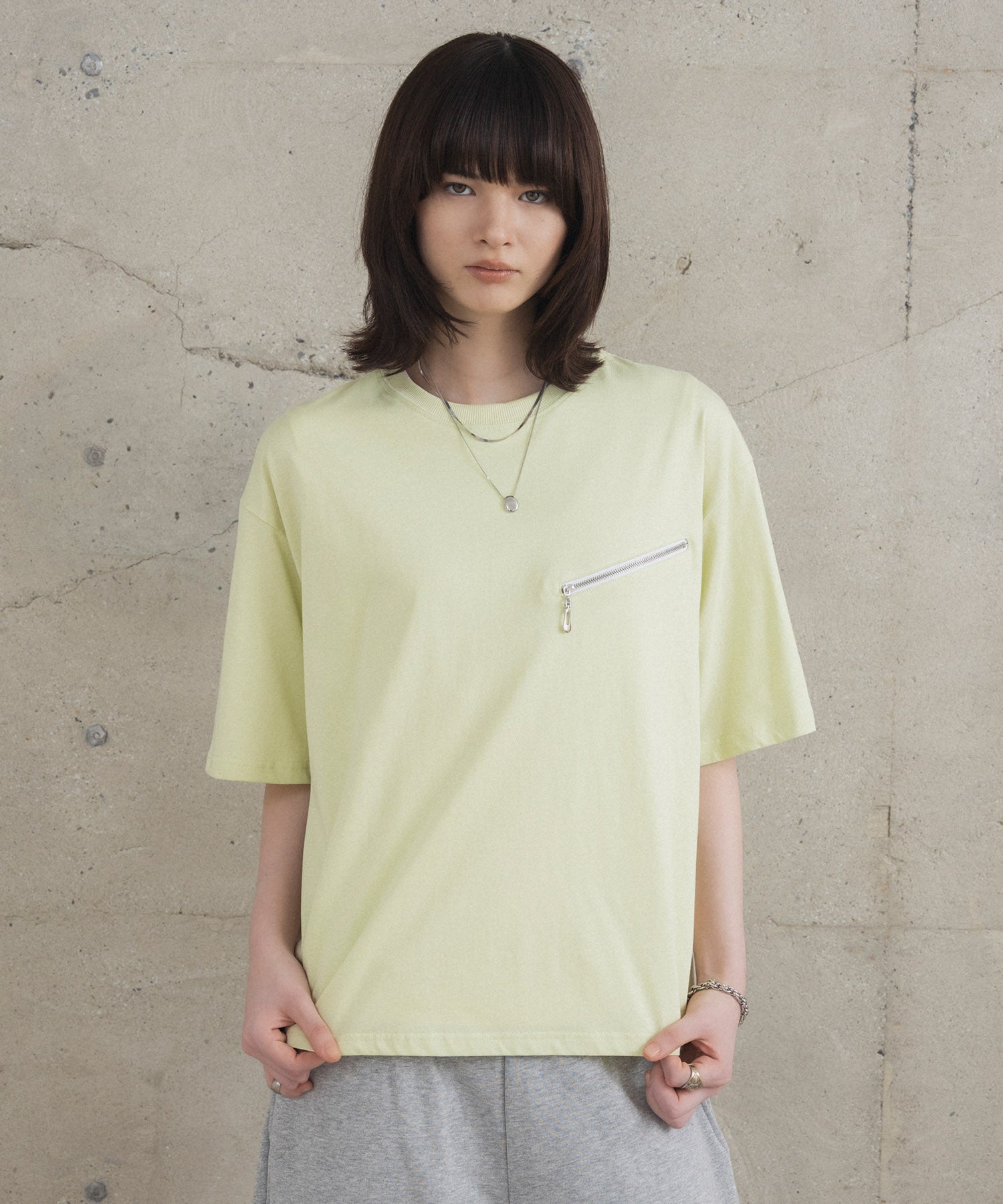 Zip-detail Tee / ジップディテールTシャツ