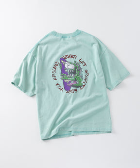 【AIRWALK】ヴィンテージライク モンスターグラフィック ボックスシルエット半袖Tシャツ