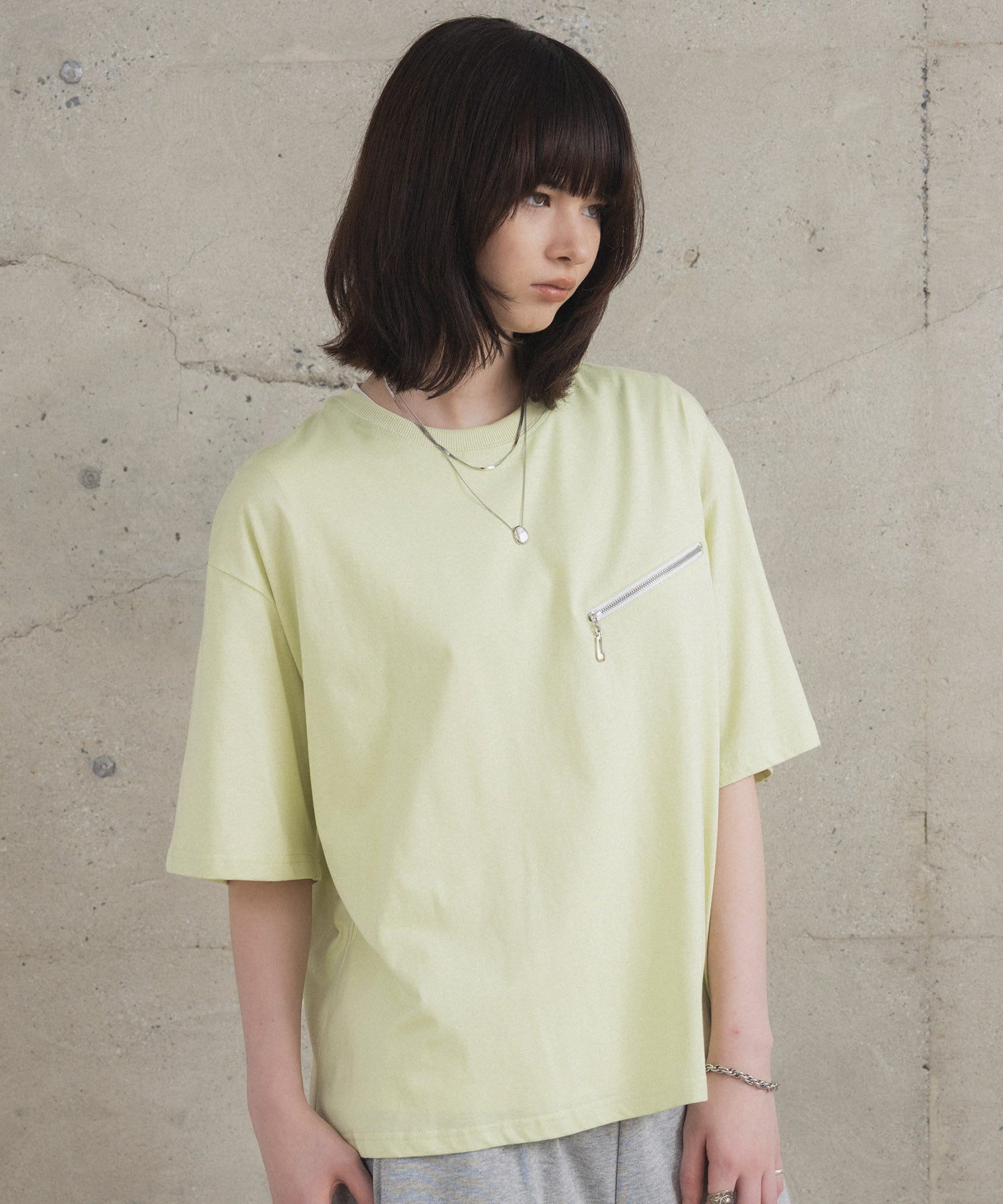 Zip-detail Tee / ジップディテールTシャツ