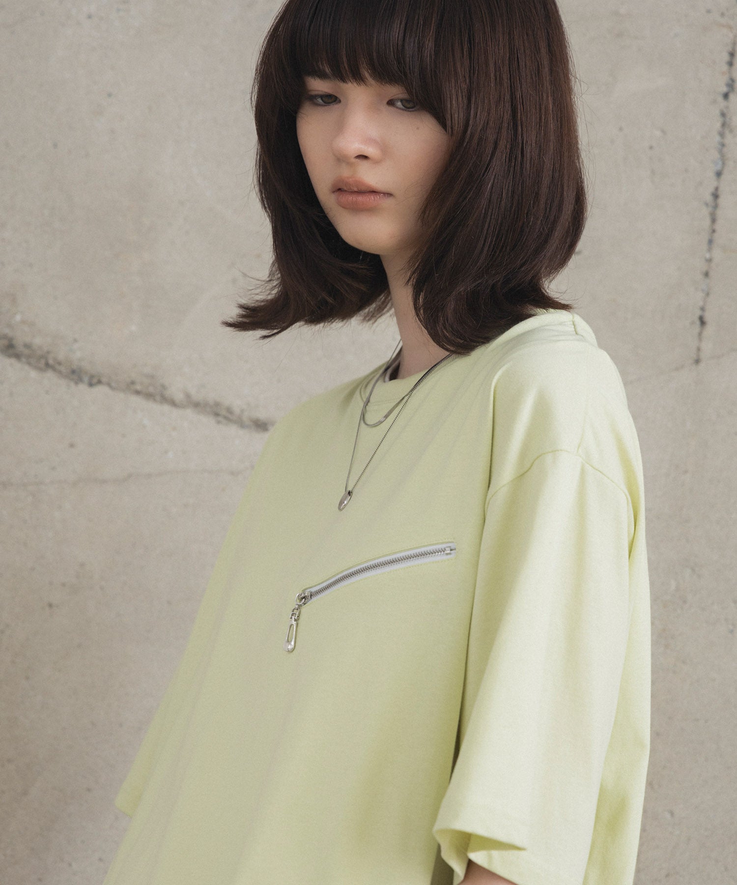 Zip-detail Tee / ジップディテールTシャツ