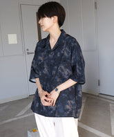 ビッグシルエット オープンカラー総柄半袖シャツ フラワー / 幾何学 25SS