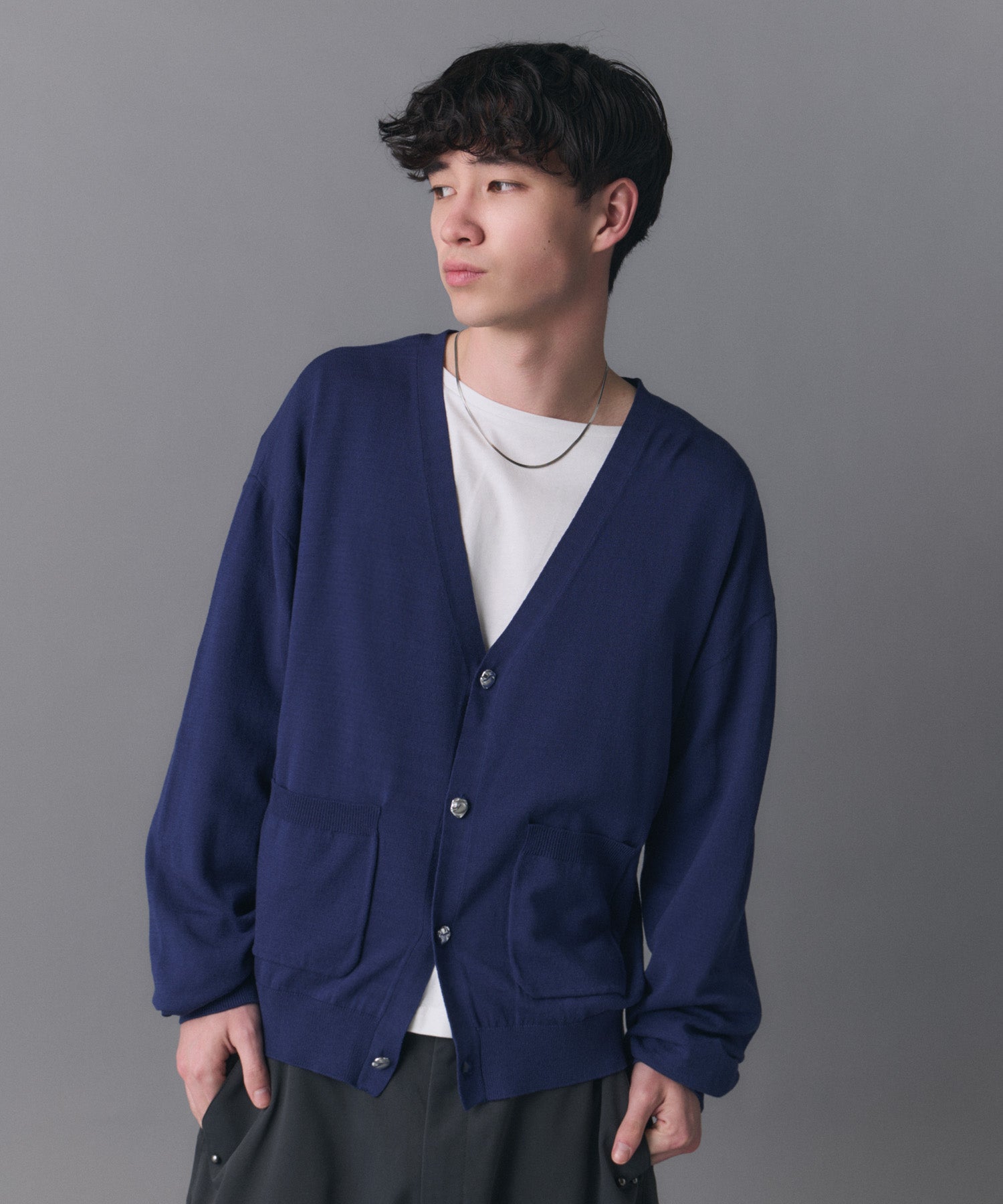 Stone-like Button Cardigan / ストーンライクボタンカーディガン