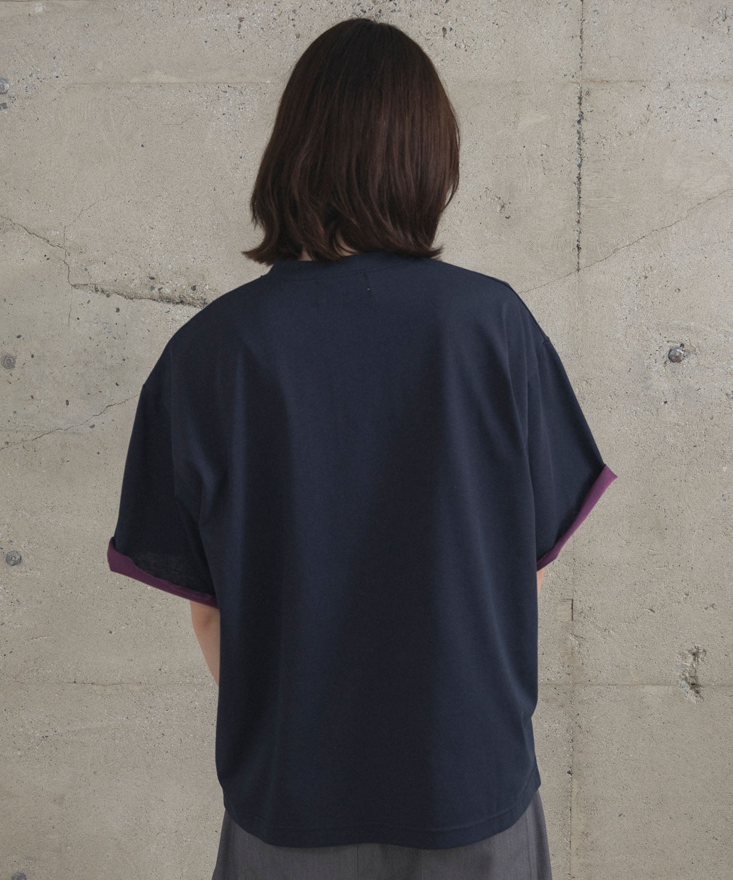 Contrast Color Henley Neck T-shirt / コントラストカラー ヘンリーネックTシャツ
