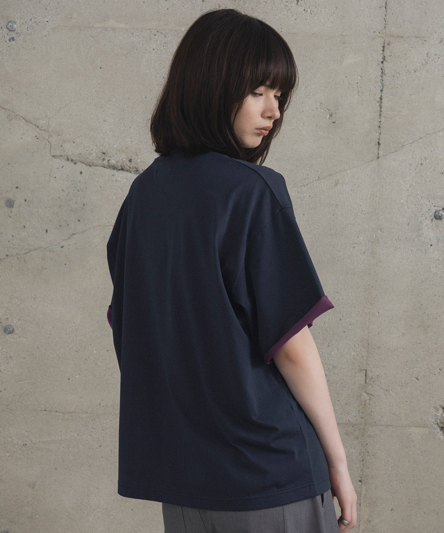 Contrast Color Henley Neck T-shirt / コントラストカラー ヘンリーネックTシャツ