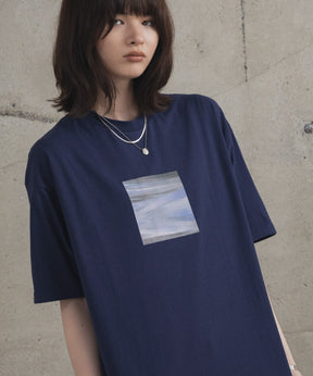 アブストラクト絵画 フロントプリント 半袖Tシャツ