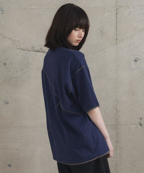 カットオフ switching Tee 切替半袖Tシャツ